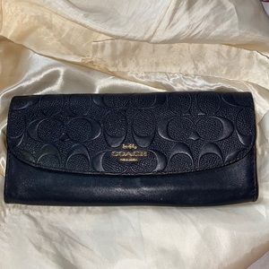 Navy blue coach wallet